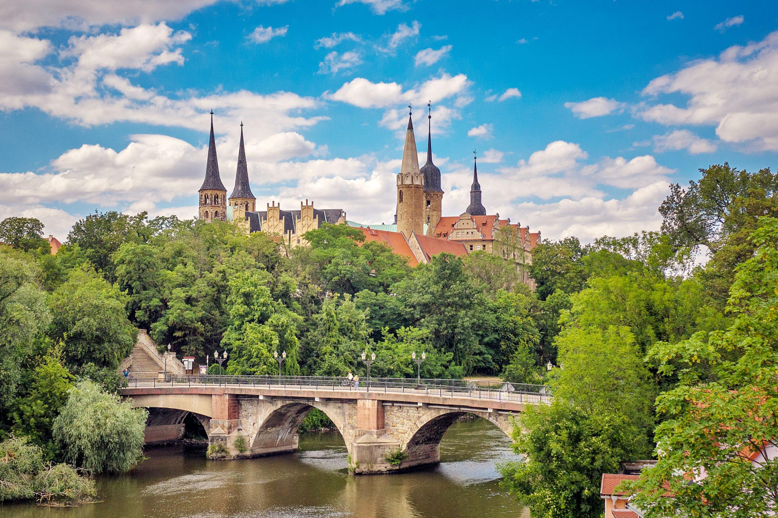 Blick zum Dom und Schloss von Merseburg