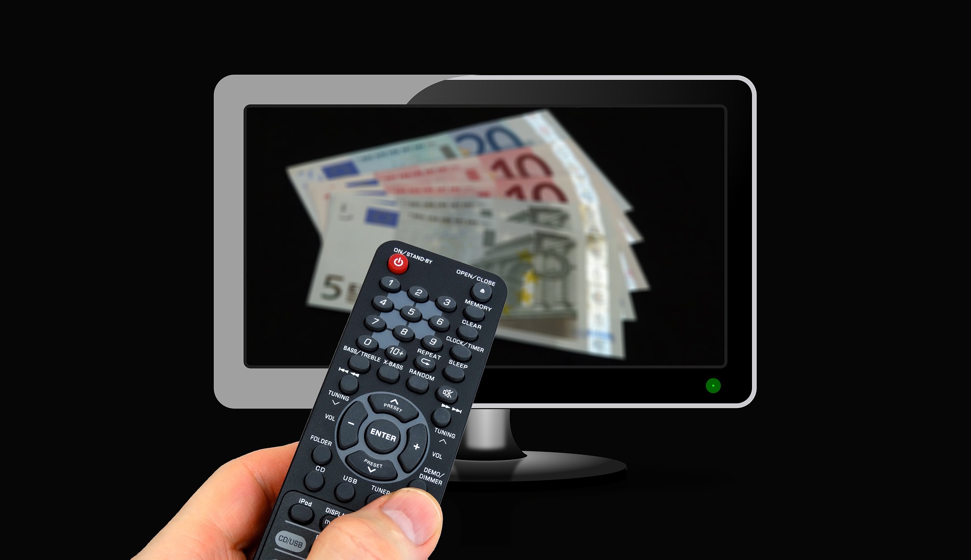 Geld im Fernseher