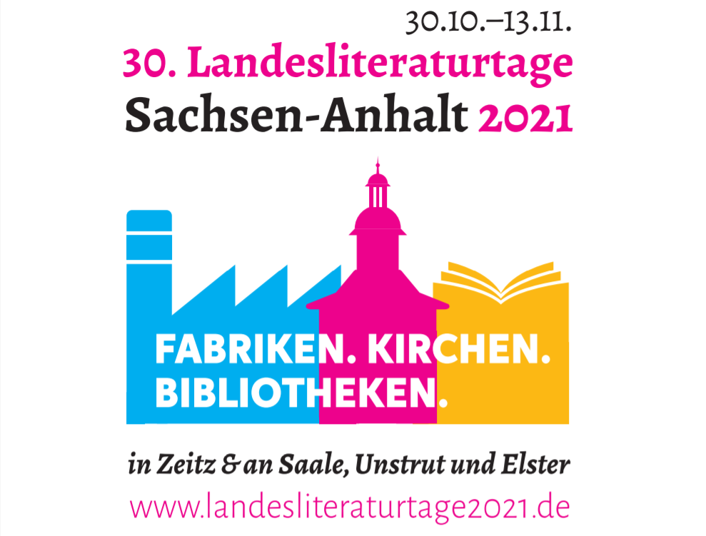 Landesliteraturtage Sachsen-Anhalt 2021 ©Vereinigte Domstifter zu Merseburg und Naumburg und des Kollegiatstifts Zeitz Logo Landesliteraturtage 2021