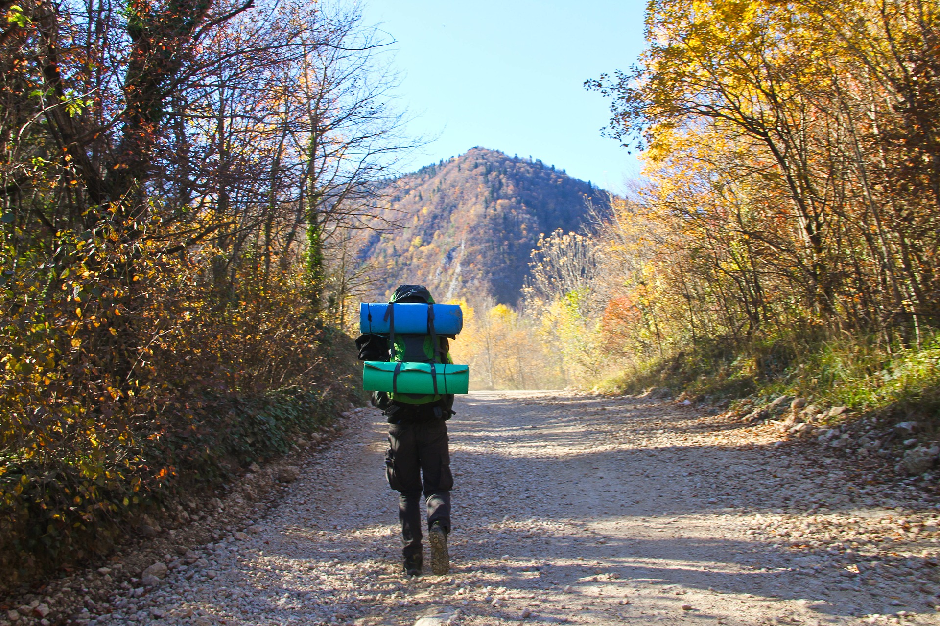 Wanderer mit Backpack