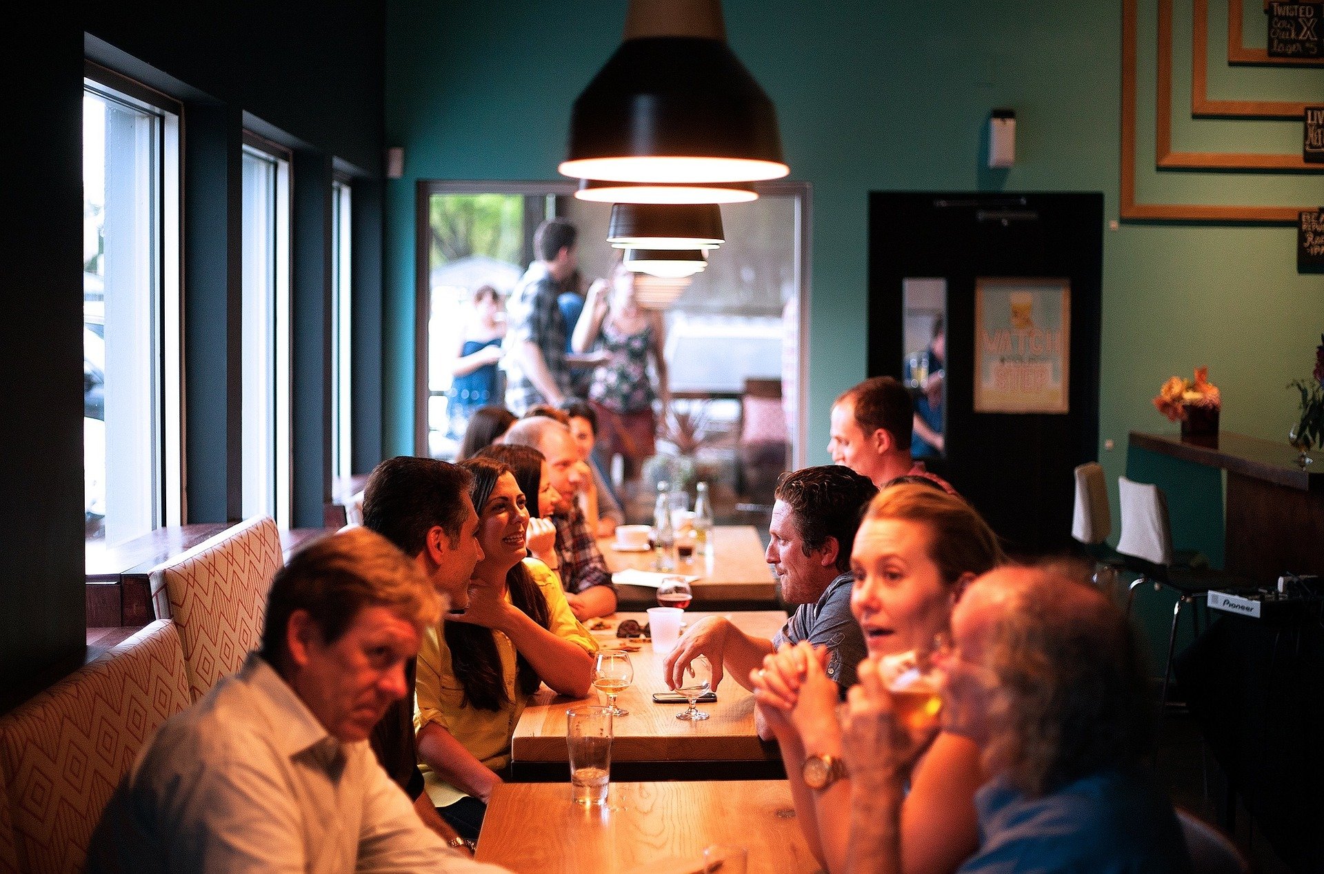 Menschen in Restaurant