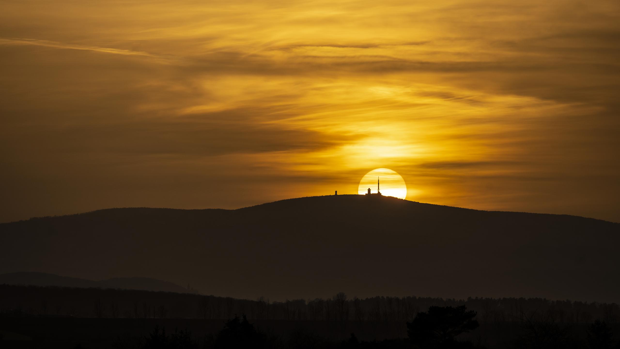 Brocken im Sonnenuntergang