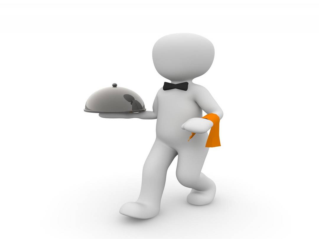 Kleines Wörterbuch für MitarbeiterInnen in Gastronomie, Hotellerie und Touristik ©Pixabay_3dman_eu Kellner Pixabay 3dman eu