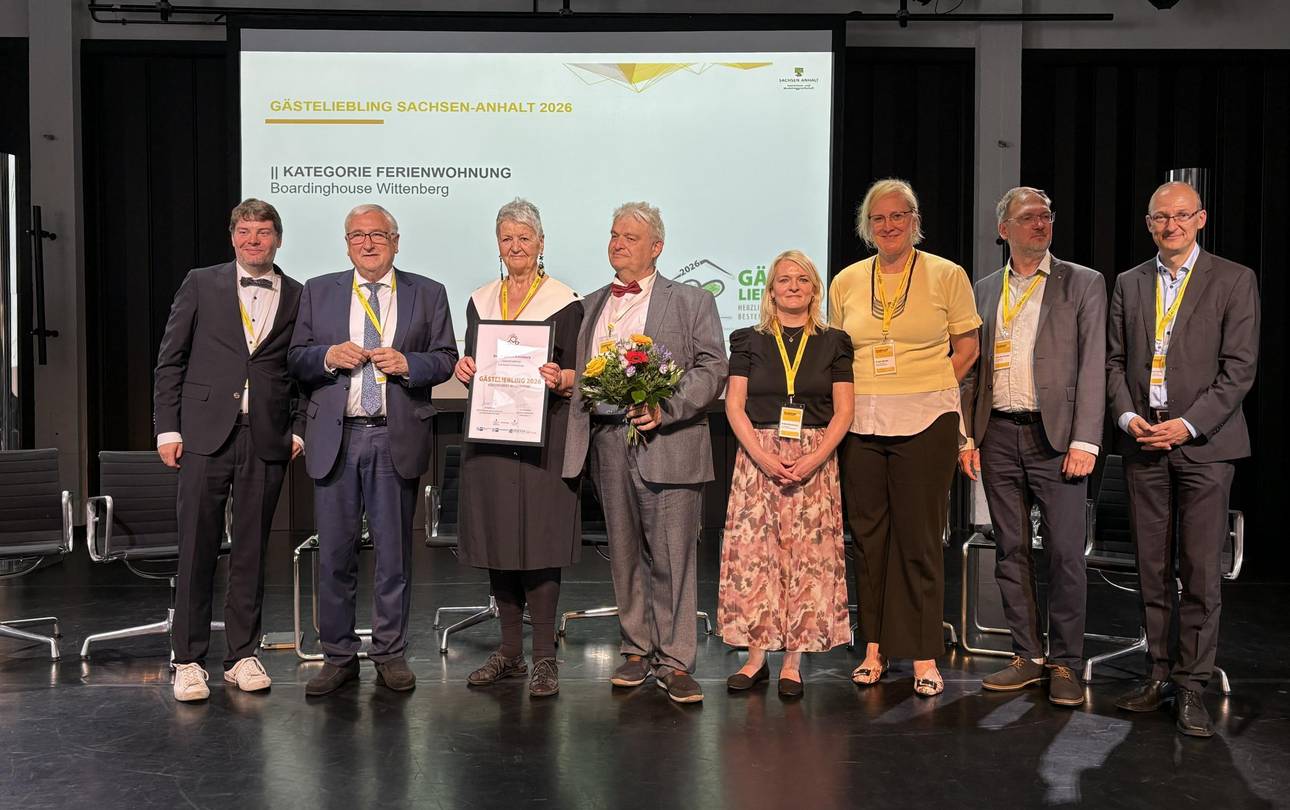 Landessieg für das Boardinghouse Wittenberg - Gästeliebling 2025 ©Investitions- und Marketinggesellschaft Sachsen Anhalt, Corinne Plaga