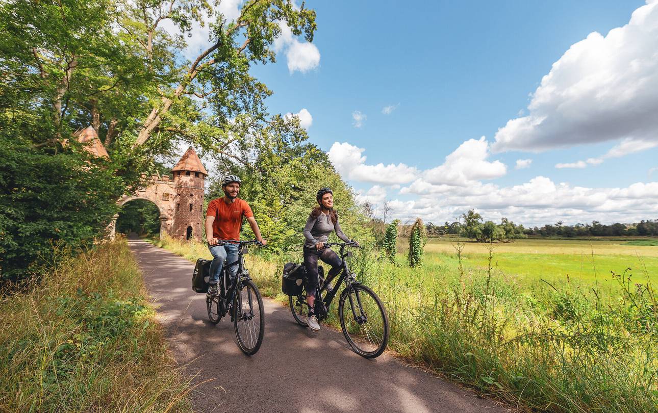 ADFC Voll- und Kombischulung 2026 für ADFC-Qualitätsradrouten und ADFC-RadReiseRegionen ©Elberadweg/Felix Meyer elberadweg dessau sieglitzer berg burgtor c tvssw felix meyer cc0 2 1