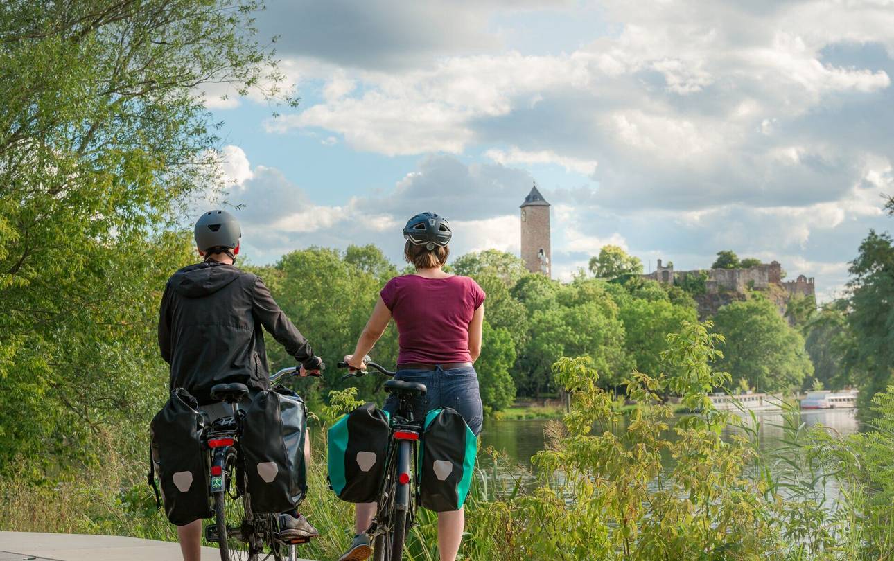 Umfrage des ADFC: Klimawandelanpassung im Radtourismus ©Investitions- und Marketinggesellschaft Sachsen-Anhalt mbH / Alf Maron radfahren in halle saale