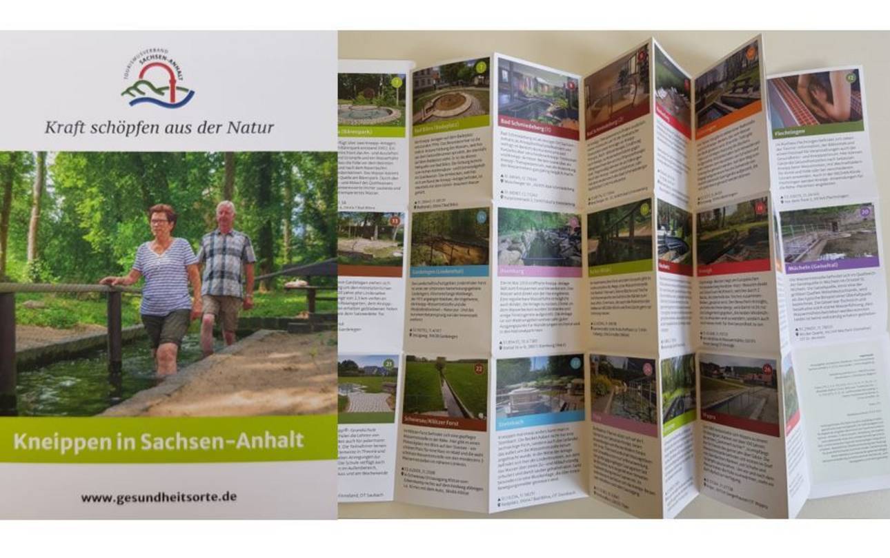 Faltplan Kneippen in Sachsen-Anhalt ©LTV Abbildung des Faltplans