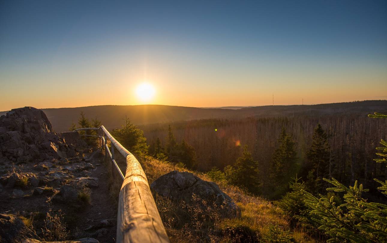 Sonnenuntergang über dem Harz