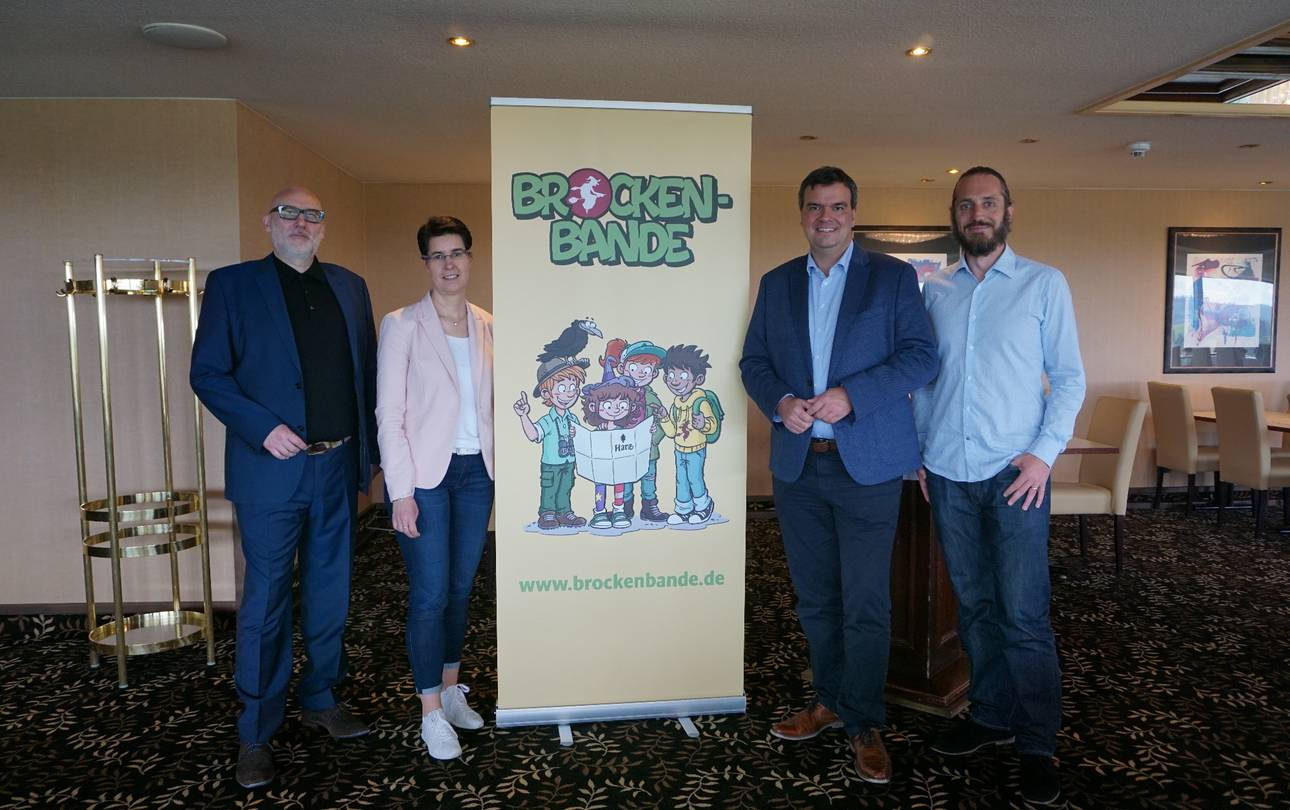 Die Brockenbande geht auf Endeckungstour ©HTV „Pressekonferenz Brockenbande“: von links: André Schulz (KB