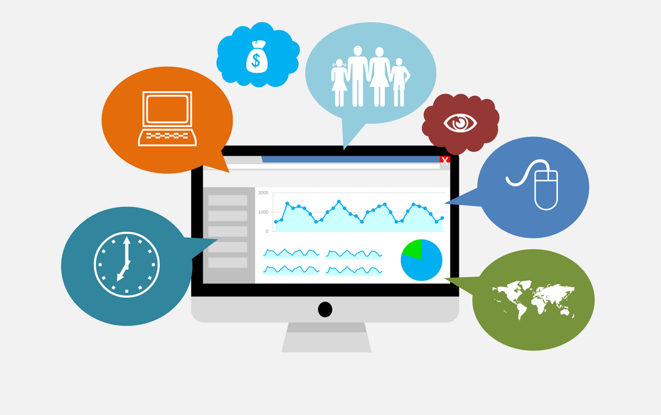 Bildschirm mit Statistik