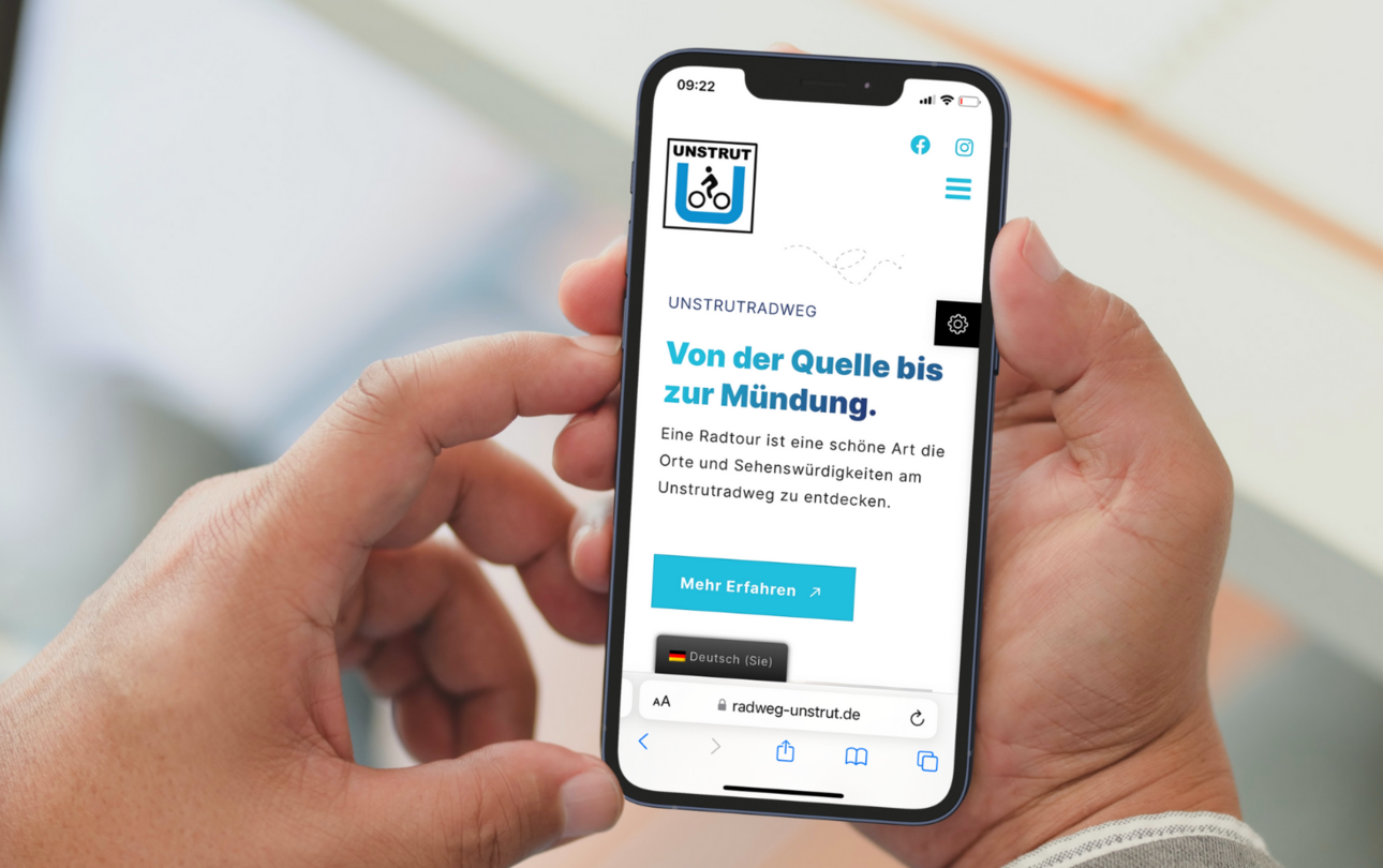 Unstrutradweg mit neuer Webseite ©Unstrutradweg e.V. Den Unstrutradweg mit dem Smartphone erkunden