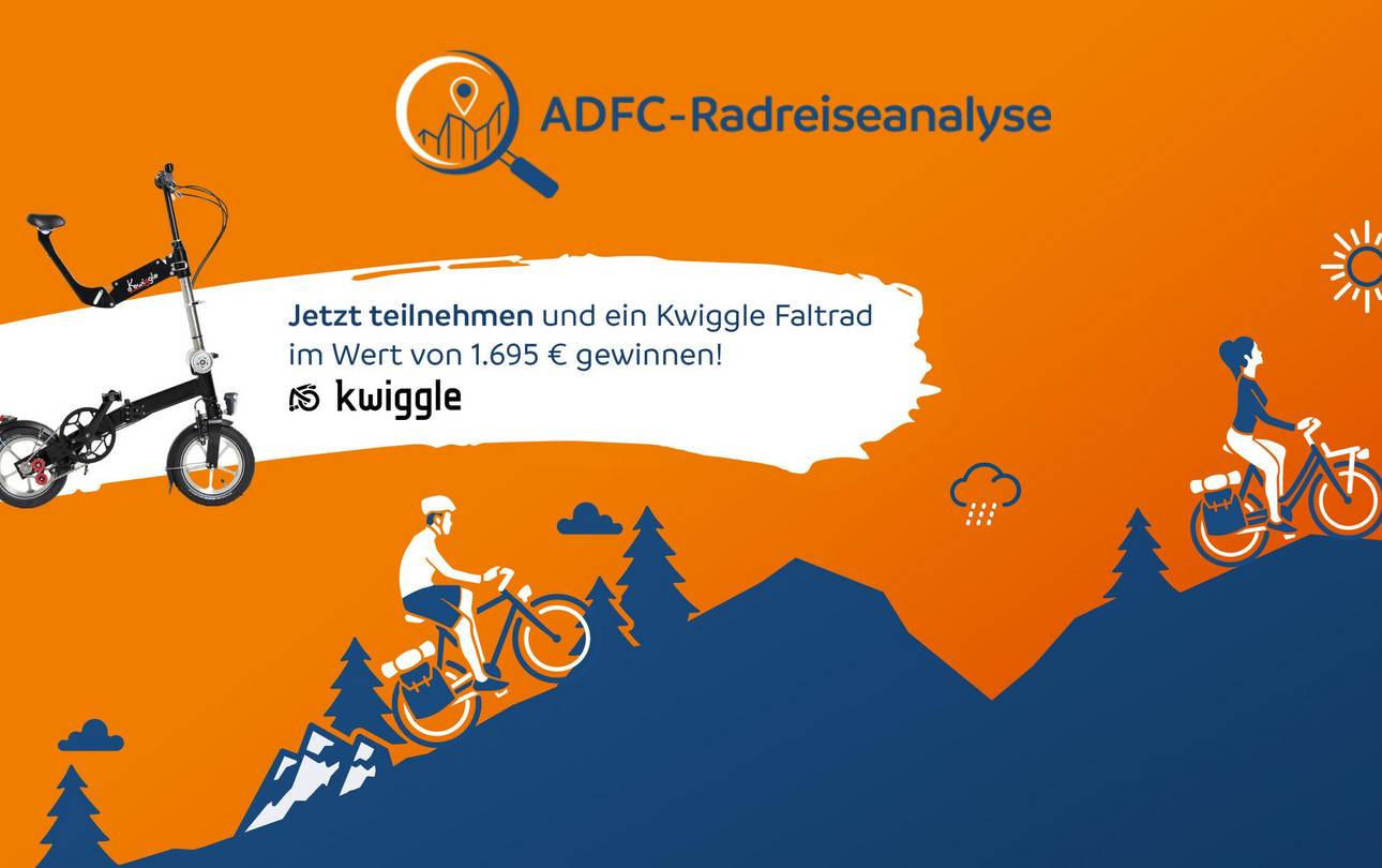 Jetzt mitmachen bei der ADFC-Radreiseanalyse 2023