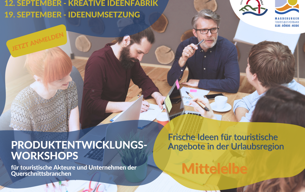 Einladung zu den Produktentwicklungsworkshops in der Urlaubsregion Mittelelbe ©LTV Save the Date