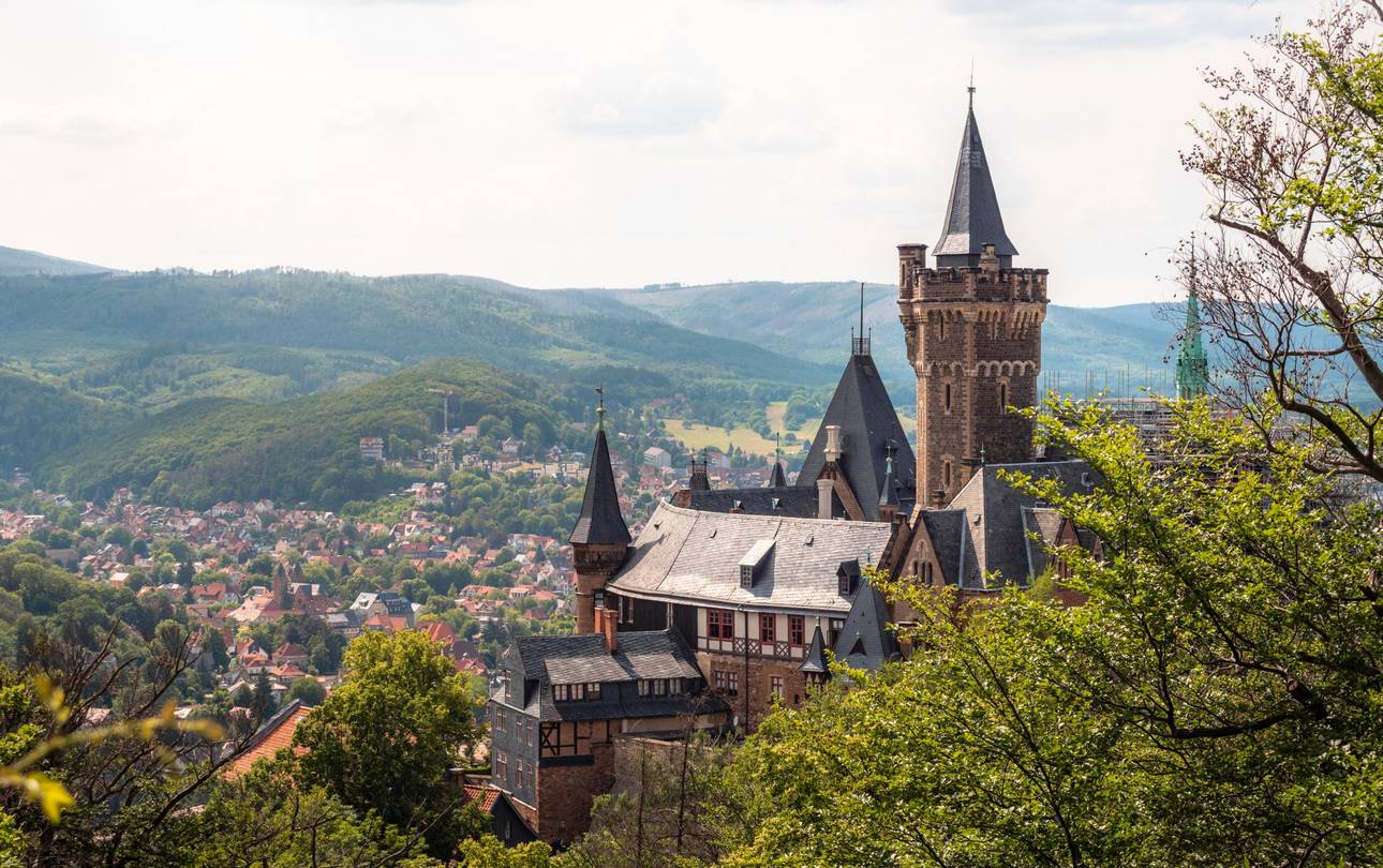 Sicht aufs Schloß Wernigerode vom Agnesberg