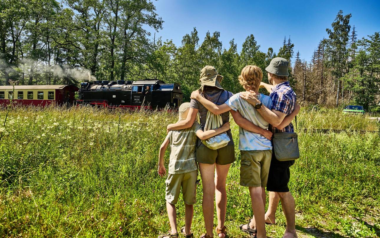 Inlandstourismus in Sachsen-Anhalt: Rückblick auf das Jahr 2023 ©Investitions- und Marketinggesellschaft Sachsen-Anhalt mbH/Lüder Lindau Bahnhof Drei Annen Hohne mit Harzer Schmalspurbahn