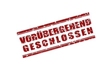 stempel &#34;vorübergehend geschlossen&#34;