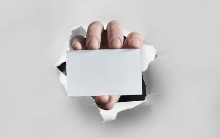 business-card weiße Visitenkarte ohne Inhalt