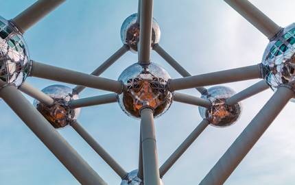 Atomium Gebäude in Brüssel Symbol für Europa