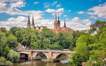 Blick zum Dom und Schloss von Merseburg