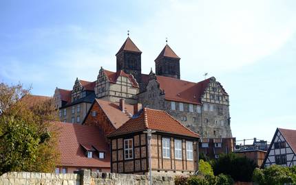 Quedlinburg, Schlossberg mit St. Servatii schlossberg Quedlinburg mit St. Servatii hans pixabay
