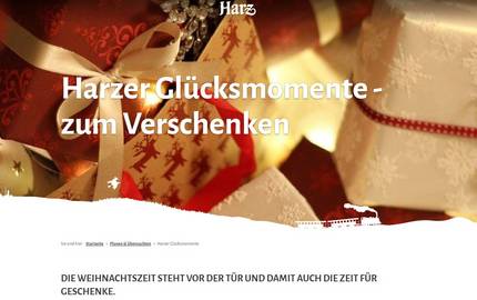 Website Harzer Gluecksmomente HTV