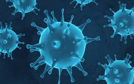 Coronavirus in mikroskopischer Vergrößerung