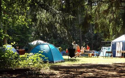 Zelt auf einem Campingplatz