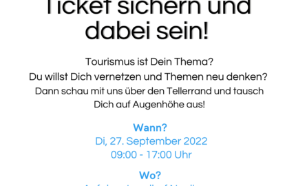 Jung-Touristiker Barcamp am 27.09.2022 Einladung