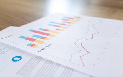 Blatt Papier mit Statistik