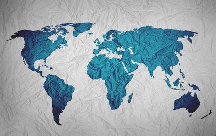 Weltkarte auf Papier ©pixabay
