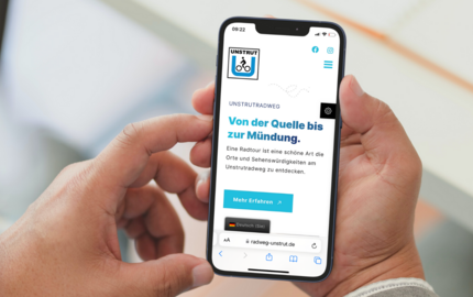 Den Unstrutradweg mit dem Smartphone erkunden