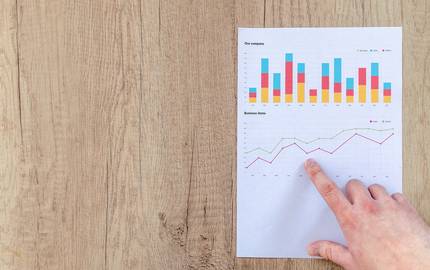 Hand auf Statistik