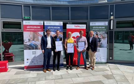 LTV-Geschäftsführer Martin Schulze, rechts: Geschäftsführer der Stadtmarketing Halle (Saale) GmbH Mark Lange