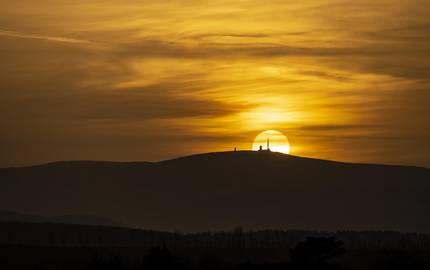 Brocken im Sonnenuntergang