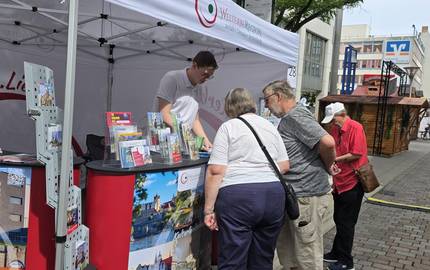 Die WelterbeRegion auf der Anhalt-Meile beim Dessauer Stadtfest