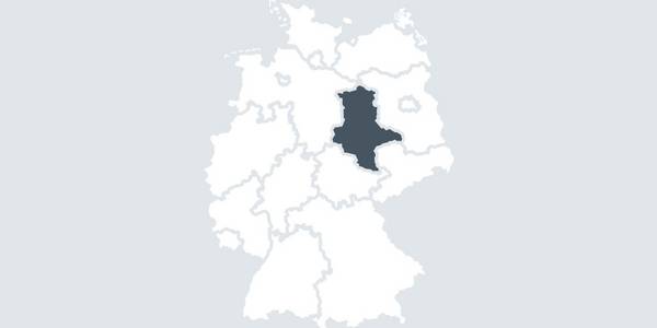 Deutschlandkarte mit Sachsen-Anhalt