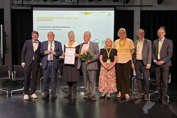 Landessieg für das Boardinghouse Wittenberg - Gästeliebling 2025 Landessieg für das Boardinghouse Wittenberg - Gästeliebling 2025