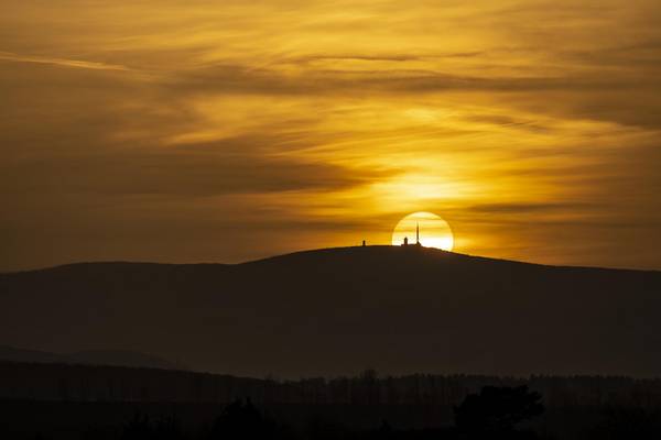 Brocken im Sonnenuntergang