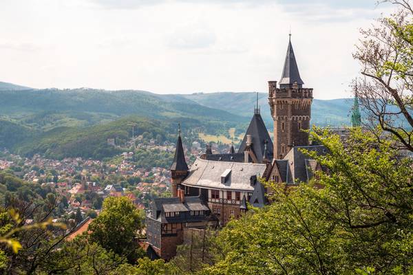 Sicht aufs Schloß Wernigerode vom Agnesberg