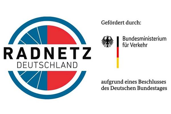 Neues Förderprojekt "D3-R1-Vernetzt" gestartet! darstellung logos radnetz deutschland bmv c bmv.1000x625